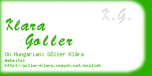 klara goller business card